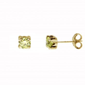 Gold earrings 10kt, 08-4BO